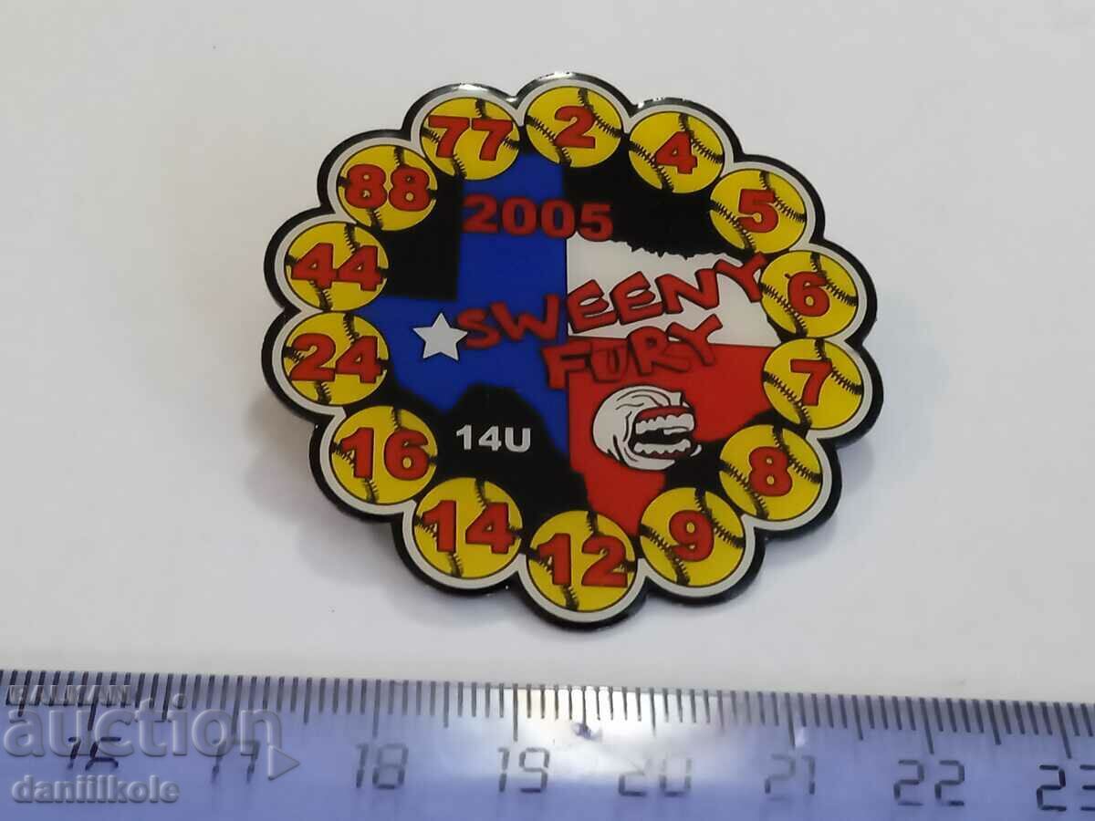 *$*Y*$* USA BADGE PIN BASEBALL SOFTBALL - SUPER - RRR *$*Y*$*