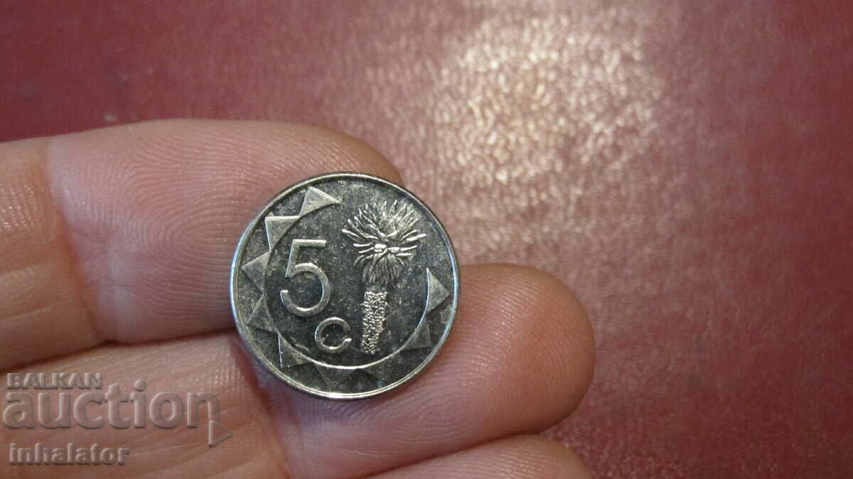 Намибия 5 цента 2015 год