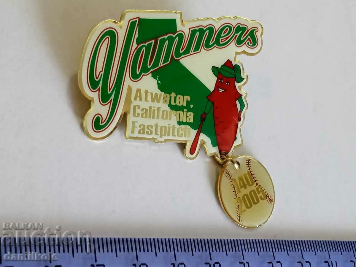 *$*Y*$* USA BADGE PIN BASEBALL SOFTBALL - SUPER - RRR *$*Y*$* with price 17.41 BGN | € 8.90