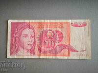 Bancnota - Iugoslavia - 10 dinari | 1990