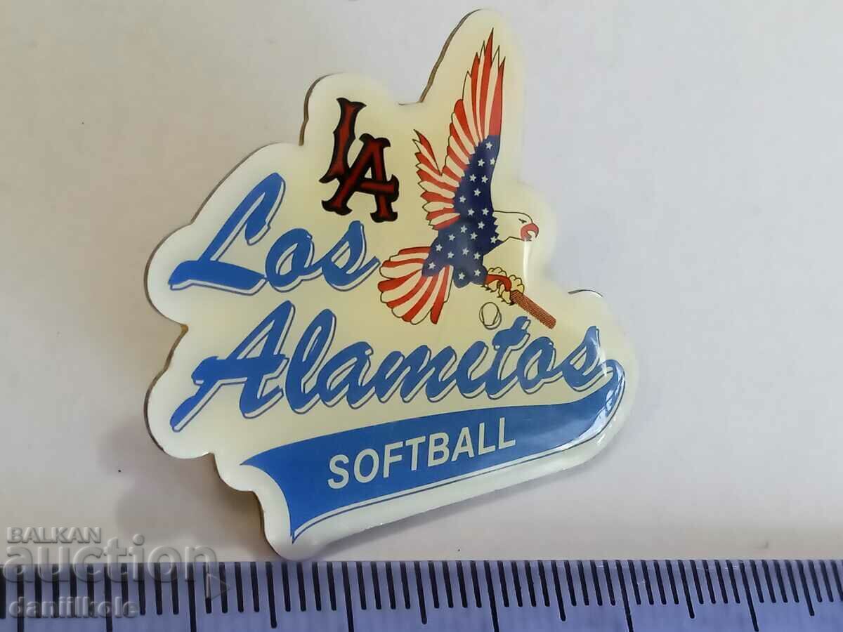 *$*Y*$* USA BADGE PIN BASEBALL SOFTBALL - SUPER - RRR *$*Y*$* with price 13.50 BGN | € 6.90