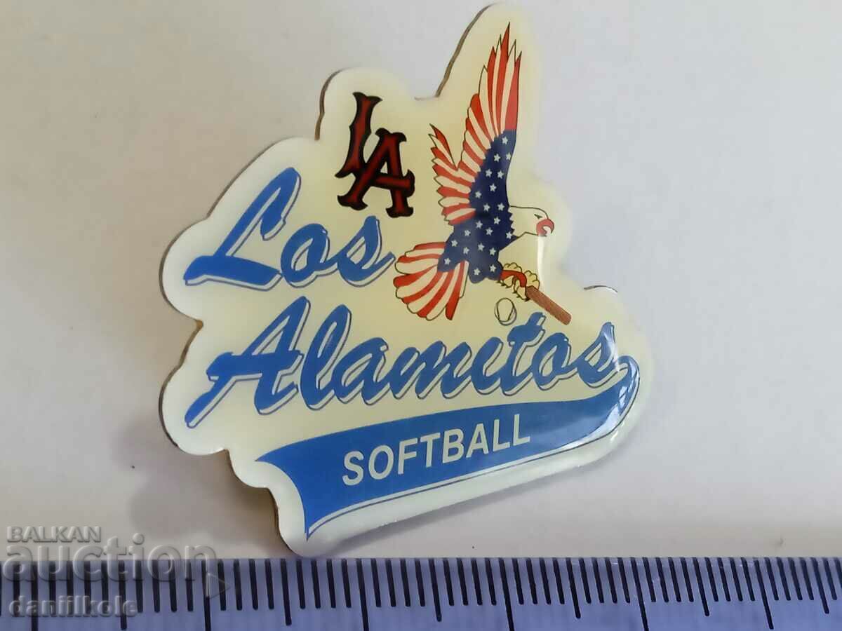 *$*Y*$* USA BADGE PIN BASEBALL SOFTBALL - SUPER - RRR *$*Y*$*
