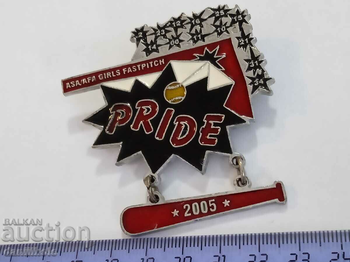 *$*Y*$* USA BADGE PIN BASEBALL SOFTBALL - SUPER - RRR *$*Y*$* *$*Y*$* USA BADGE PIN BASEBALL SOFTBALL - SUPER - RRR *$*Y*$*