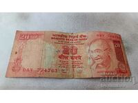 India 20 rupees 2010