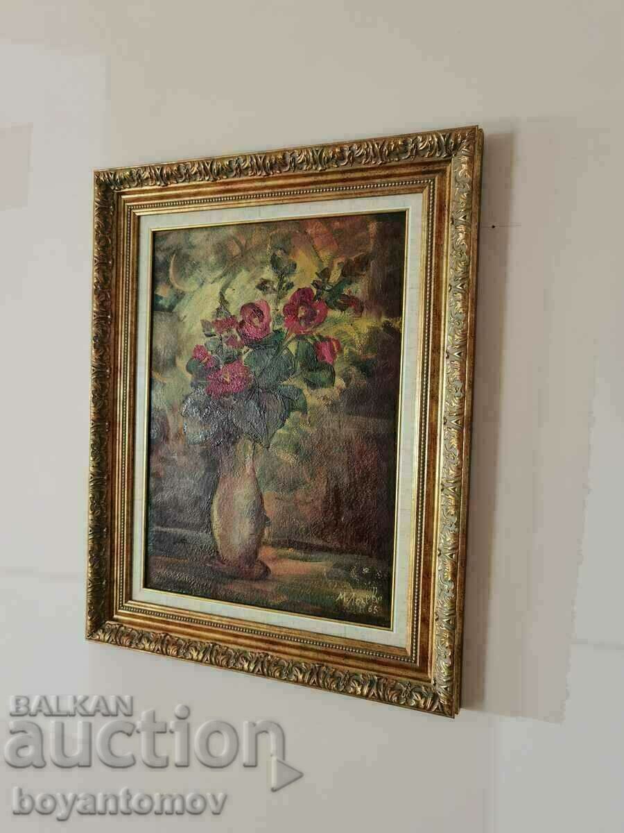 Maria Lozeva, a wonderful painting of still life flowers, MBP with price 995.00 BGN | € 508.74 Maria Lozeva, a wonderful painting of still life flowers, MBP with price 995.00 BGN | € 508.74