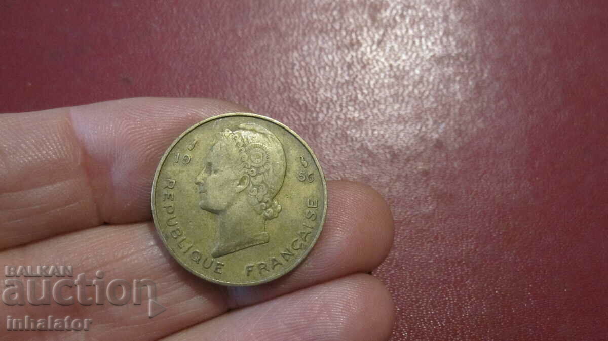 1956 10 francs French West AFRICA