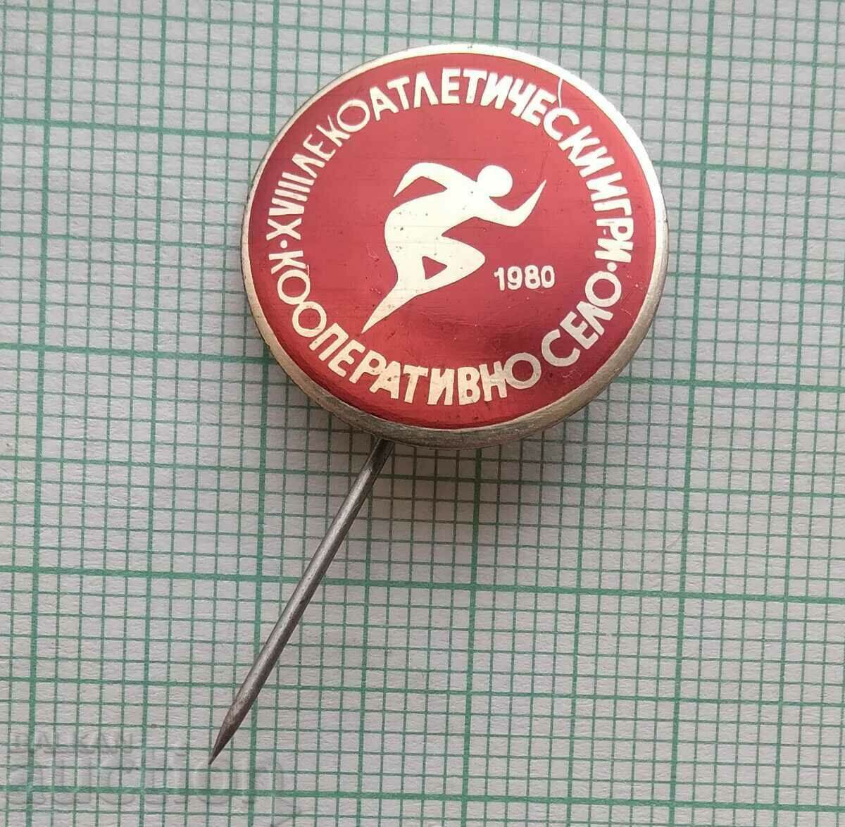 14779 Badge - Athletics Games Cooperative Village 1980 with price 2.00 BGN | € 1.02 14779 Badge - Athletics Games Cooperative Village 1980 with price 2.00 BGN | € 1.02