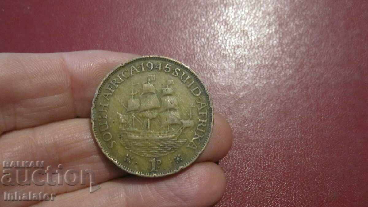 1945 1 penny - South Africa