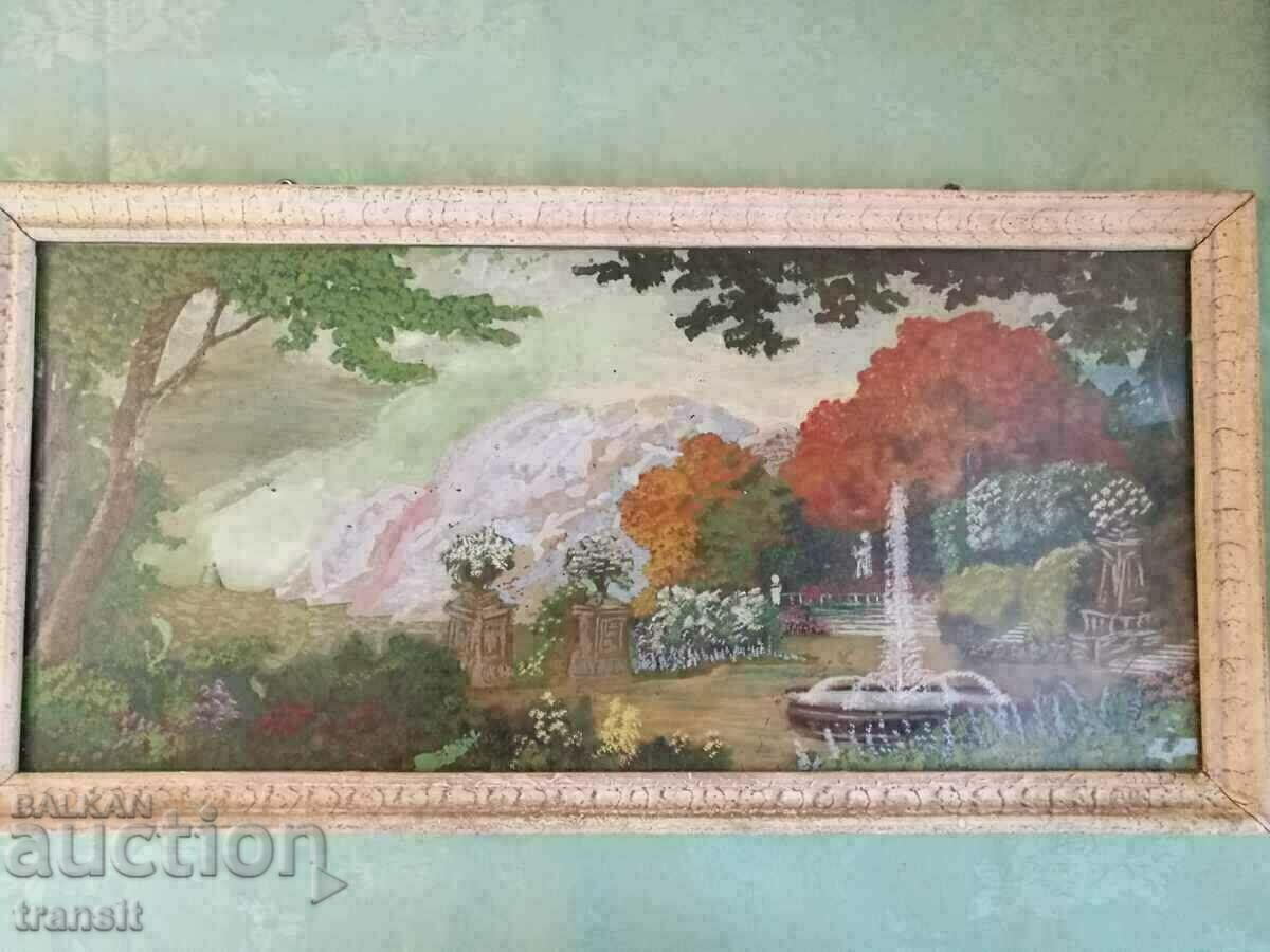 Tablo, sticla pictata 1900 cu preț 39999.00 BGN | € 20451.16 Tablo, sticla pictata 1900 cu preț 39999.00 BGN | € 20451.16