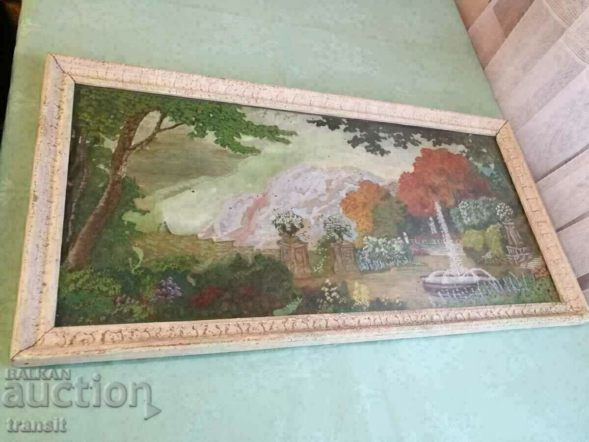 Licitație Tablo, sticla pictata 1900 Licitație Tablo, sticla pictata 1900