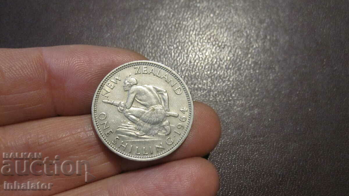New Zealand 1 Shilling 1964