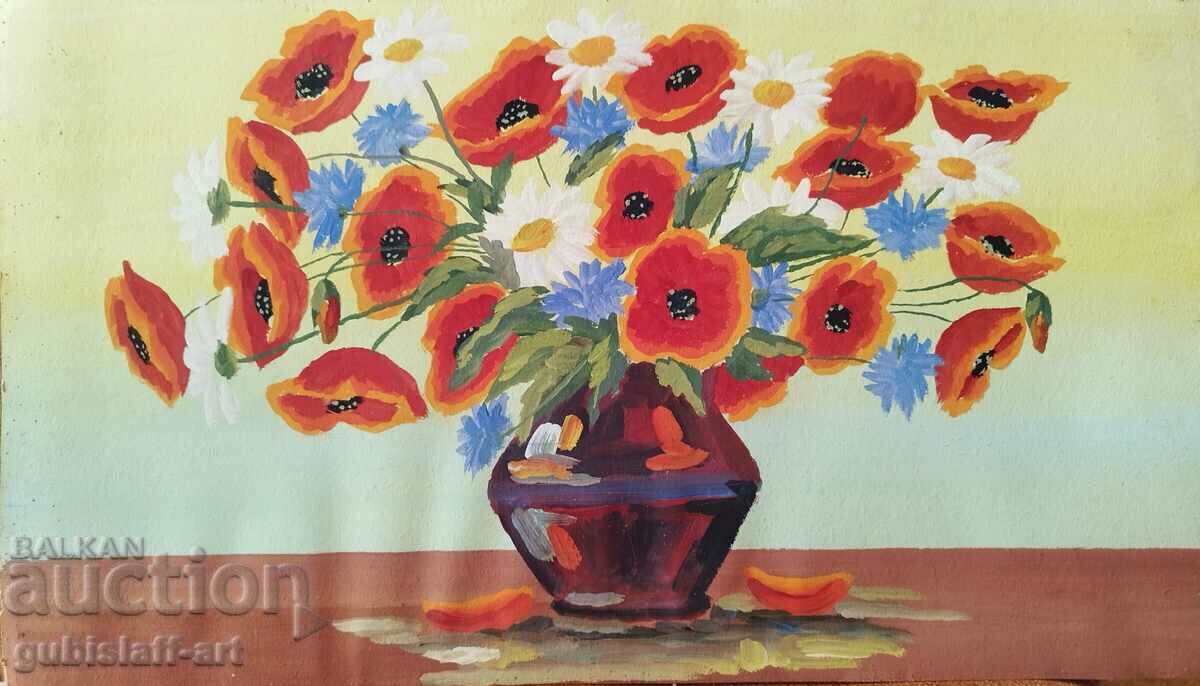 Picture, vase with flowers - 1 BZC