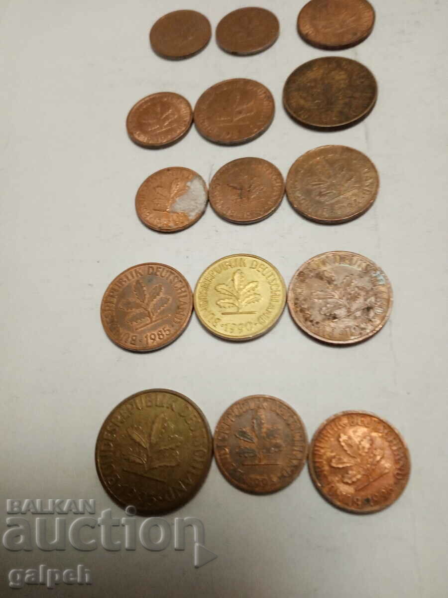 Auction LOT OF COINS - GERMANY - 15 pcs. - BGN 2.5 Auction LOT OF COINS - GERMANY - 15 pcs. - BGN 2.5