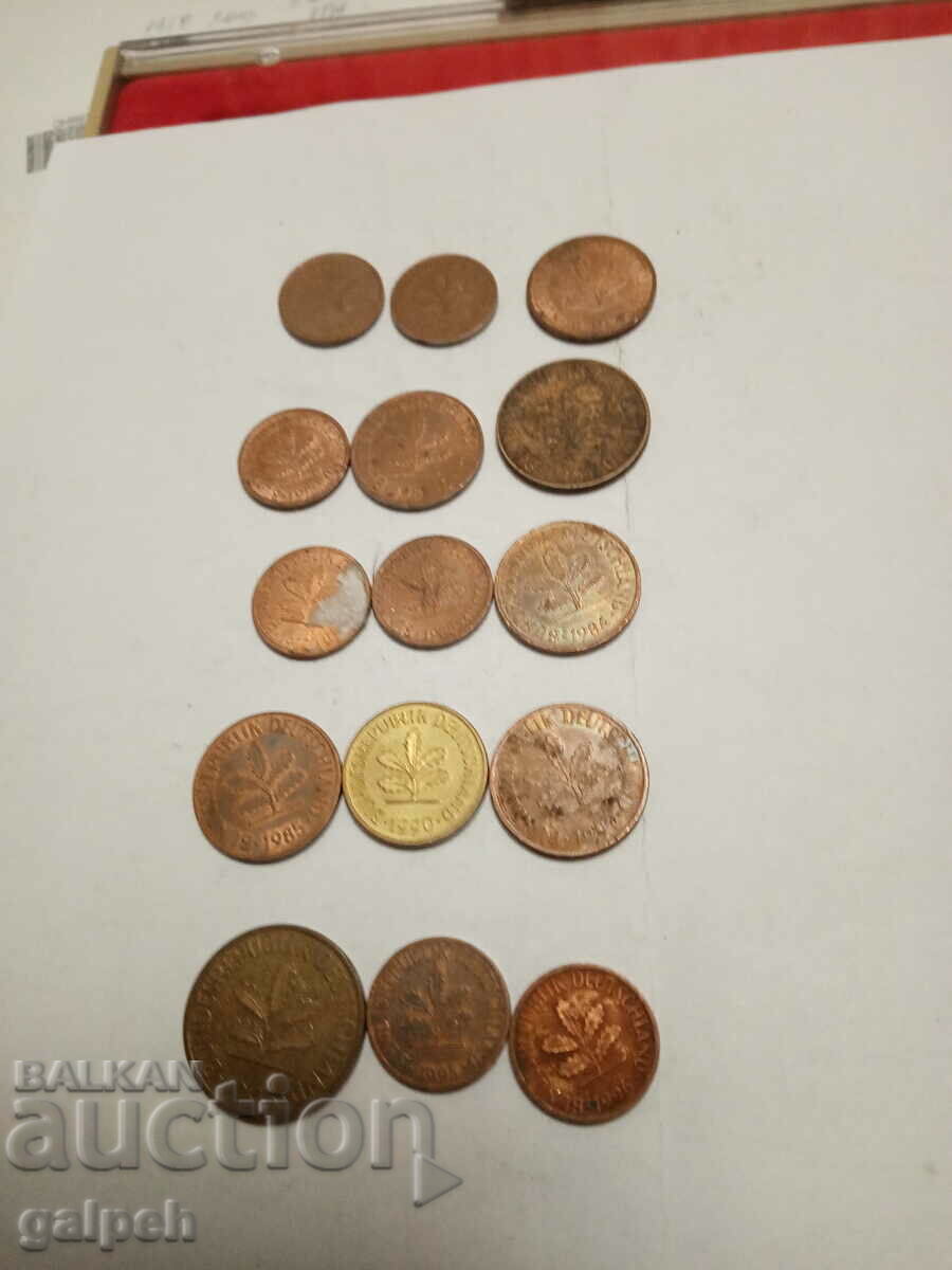 LOT OF COINS - GERMANY - 15 pcs. - BGN 2.5