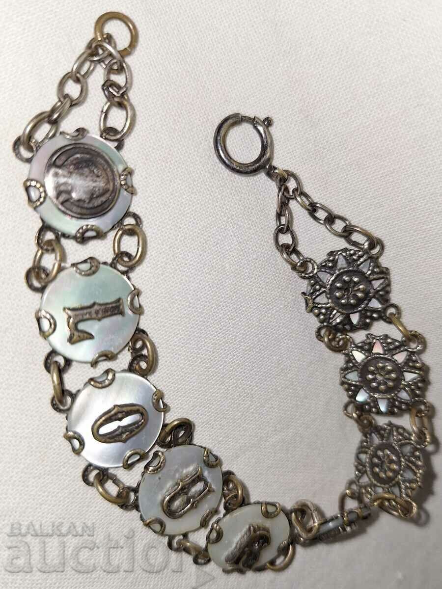 Old mother-of-pearl bracelet--Lourdes - 5 Old mother-of-pearl bracelet--Lourdes - 5