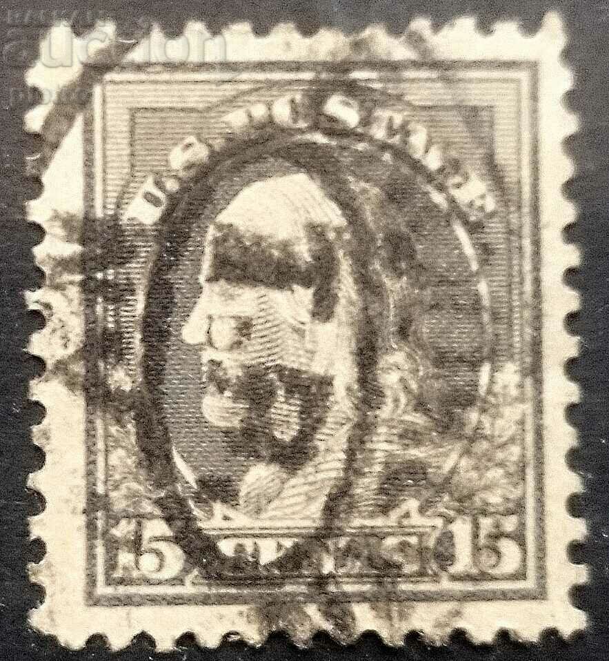 1917 SUA, 15c, Franklin, timbru poștal.