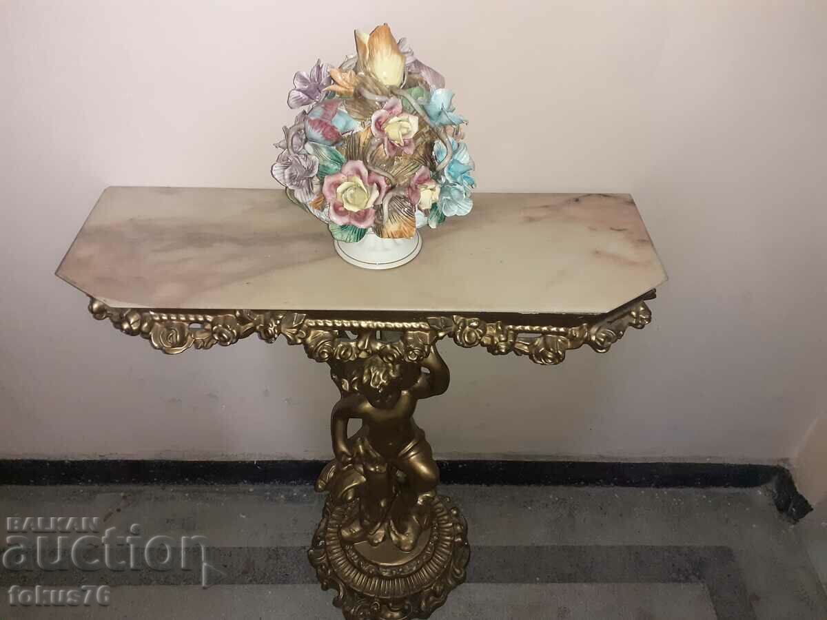 Delivery of A great Baroque frame wooden console table set Delivery of A great Baroque frame wooden console table set