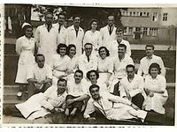 Bulgaria. An old photo of a group of doctors from Sofia.