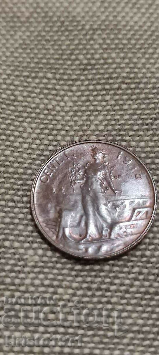 1 centesimo 1913