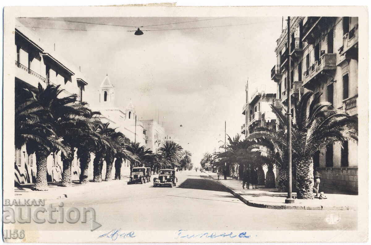 Tunis - Sfax - Avenue Jules Gau - mașini - 1950