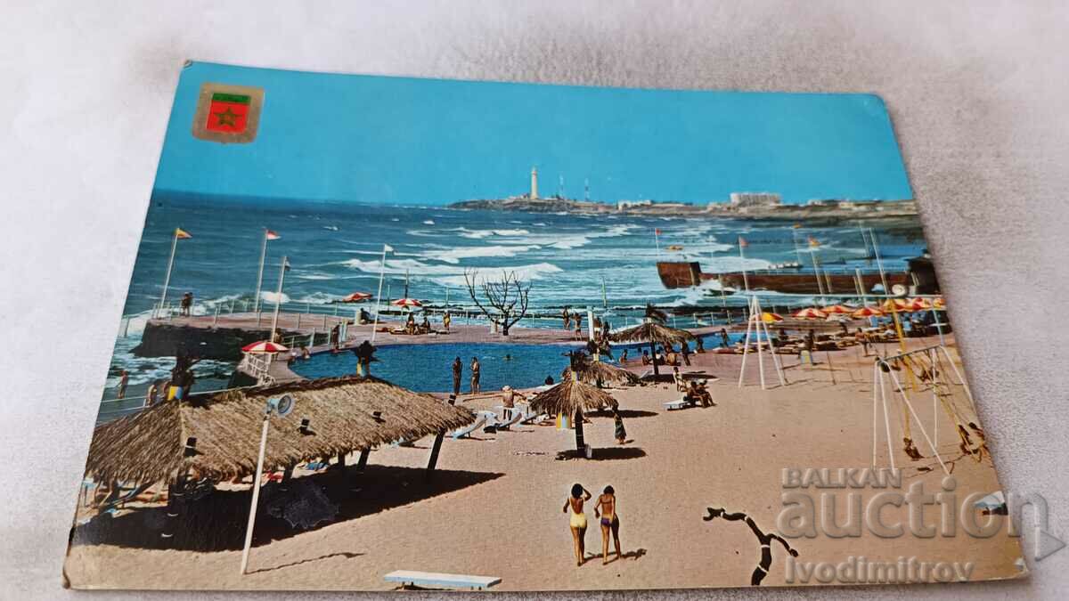 Carte poștală Casablanca Beach din Casablanca 1971