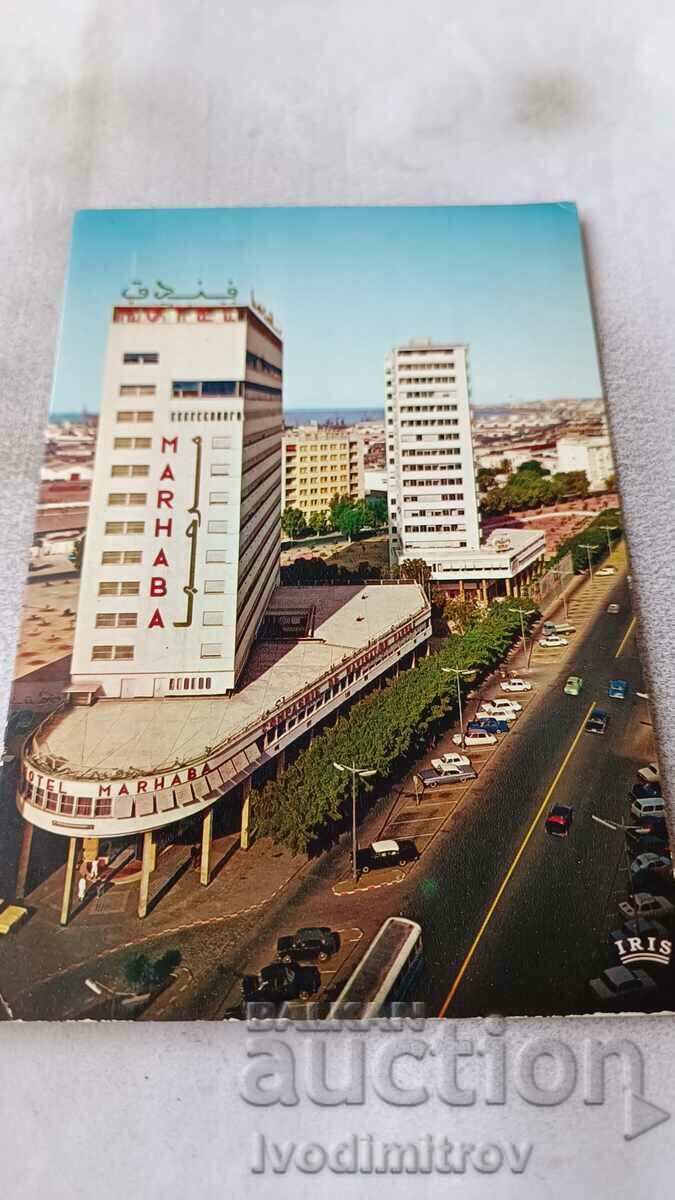 Carte poștală Casablanca L'Hotel Marhaba 1975