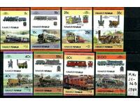 Tuvalu+ 1984 MnH - Locomotives [Complete Series]