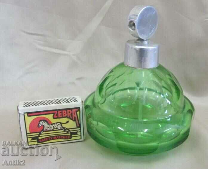 Vintich Crystal Green Perfume Bottle - 6 Vintich Crystal Green Perfume Bottle - 6