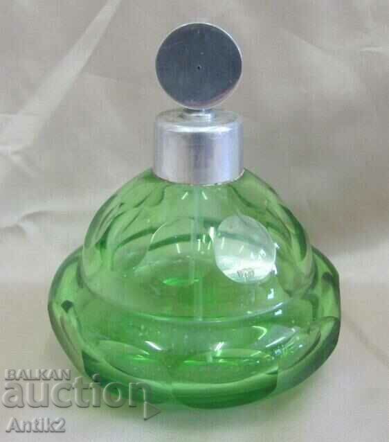 Vintich Crystal Green Perfume Bottle - 7 Vintich Crystal Green Perfume Bottle - 7