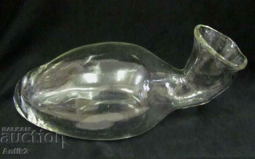 Antique Medical Glass Male Urinal - 5