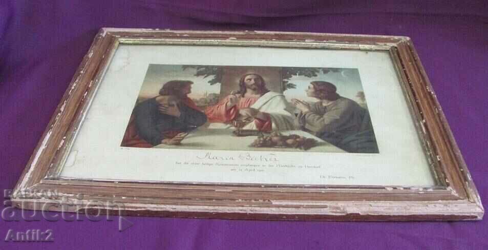 Delivery of 1911 Old Lithography - Christ