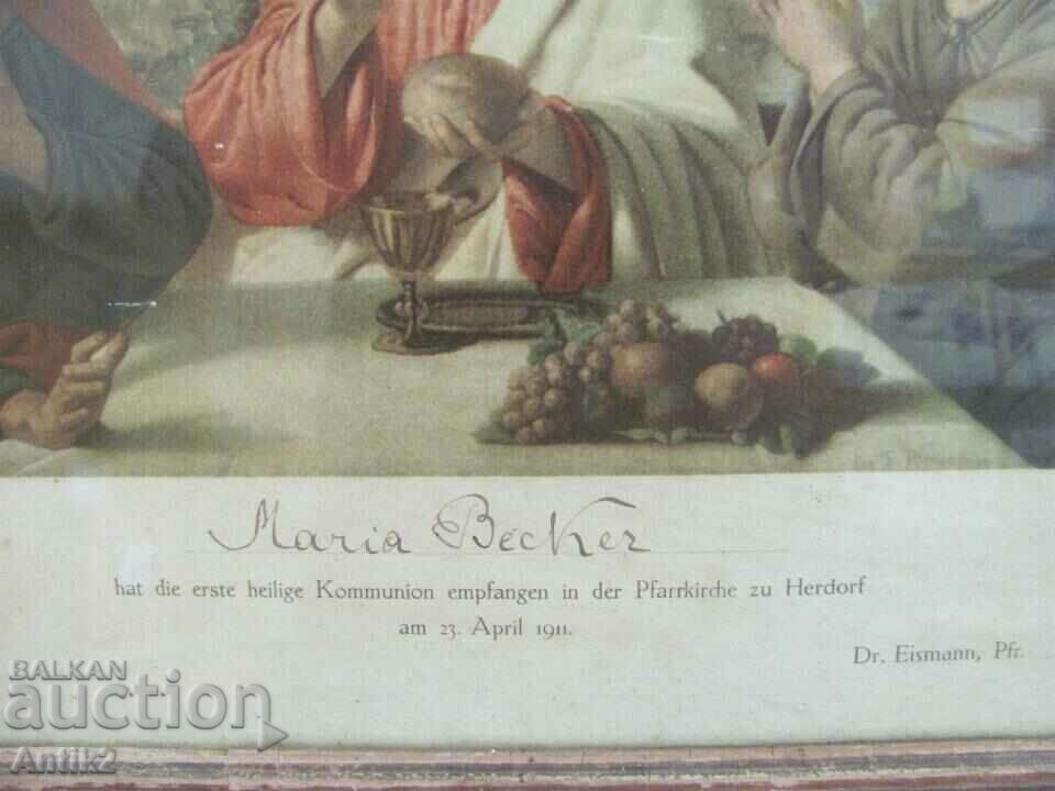 1911 Old Lithography - Christ - 5