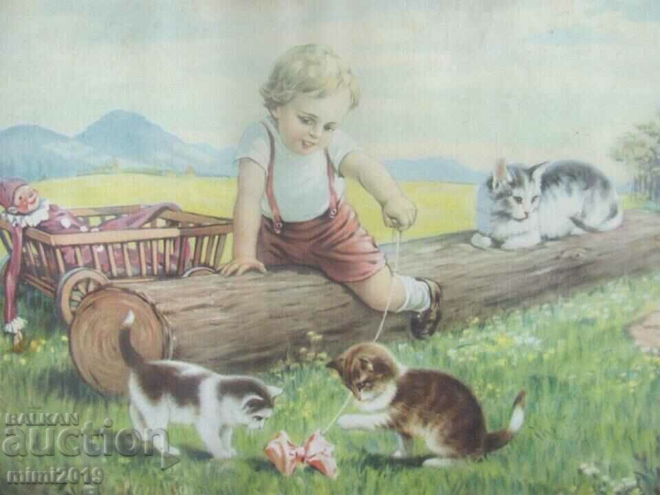 Antique Lithograph in Original Wooden Frame with Glass with price 30.00 BGN | € 15.34