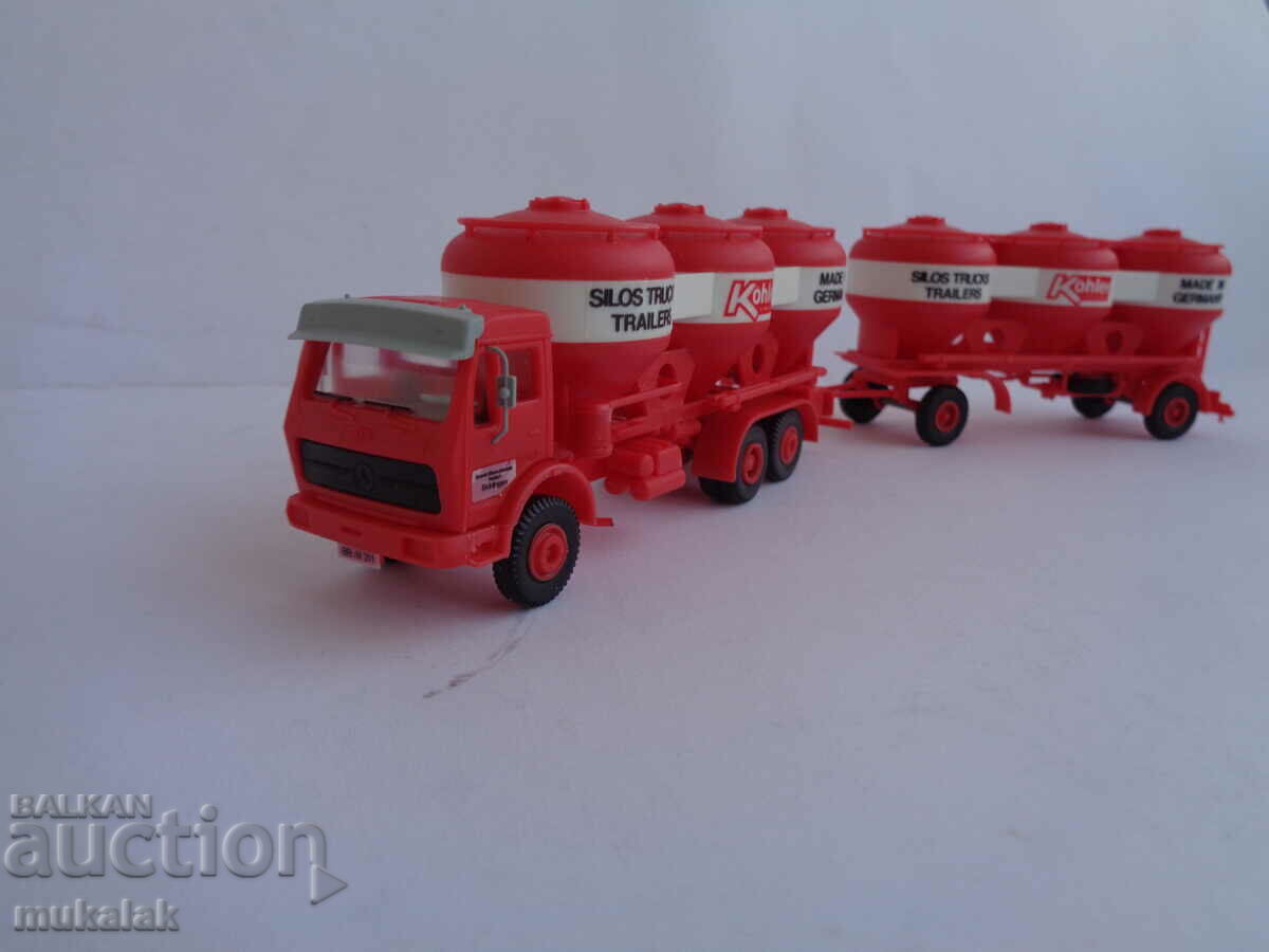 KIBRI H0 1/87 MERCEDES TRAILER TRUCK TROLLEY MODEL with price 10.00 BGN | € 5.11 KIBRI H0 1/87 MERCEDES TRAILER TRUCK TROLLEY MODEL with price 10.00 BGN | € 5.11