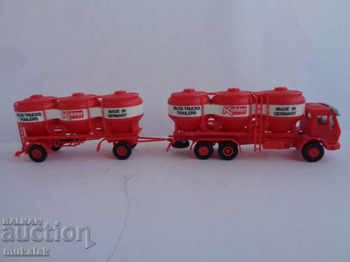 Auction KIBRI H0 1/87 MERCEDES TRAILER TRUCK TROLLEY MODEL Auction KIBRI H0 1/87 MERCEDES TRAILER TRUCK TROLLEY MODEL