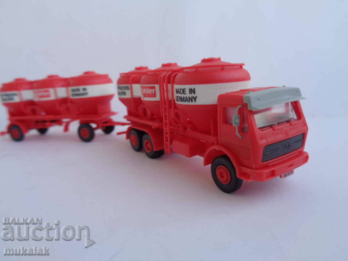 Delivery of KIBRI H0 1/87 MERCEDES TRAILER TRUCK TROLLEY MODEL Delivery of KIBRI H0 1/87 MERCEDES TRAILER TRUCK TROLLEY MODEL