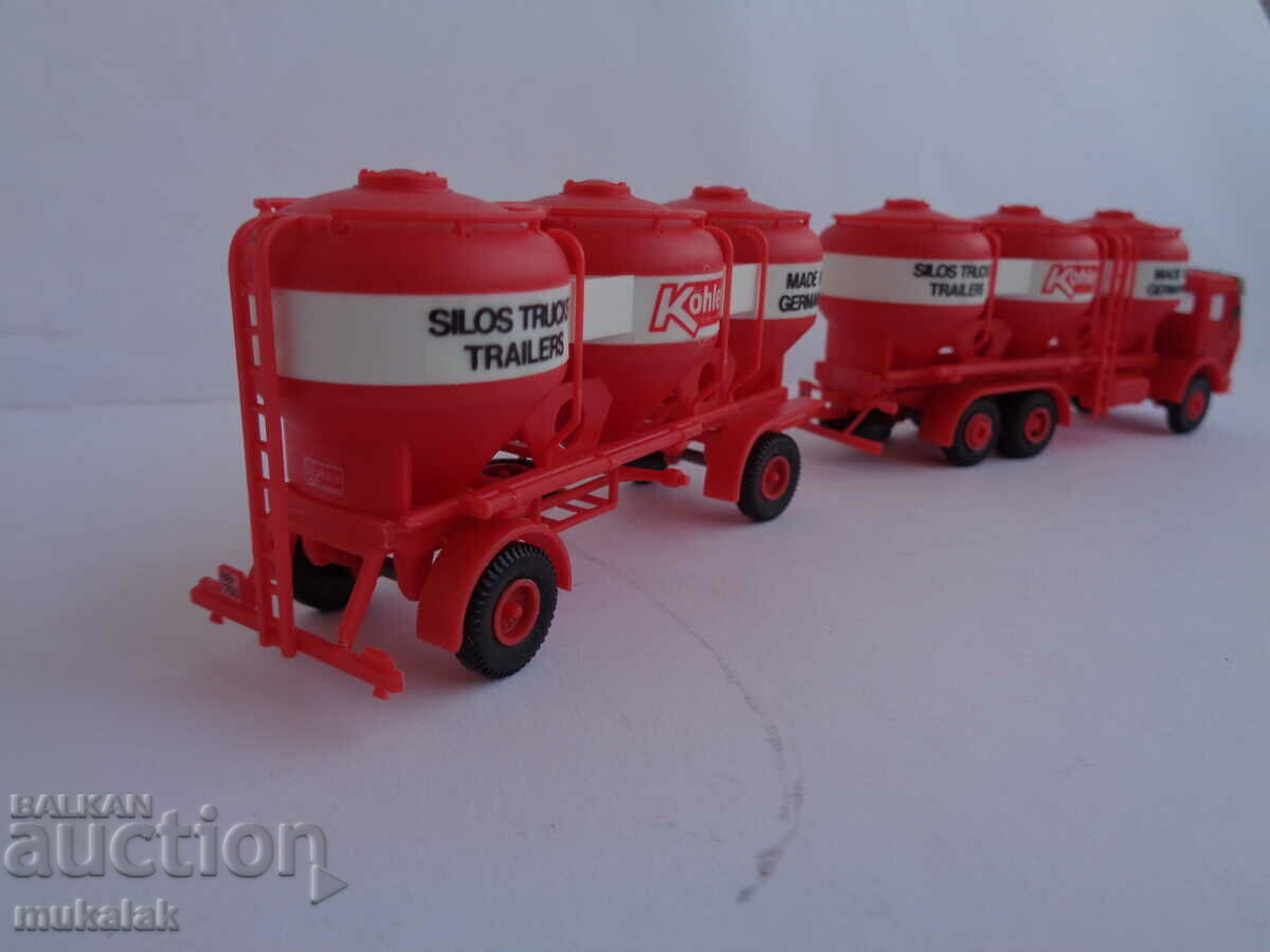 KIBRI H0 1/87 MERCEDES TRAILER TRUCK TROLLEY MODEL - 5 KIBRI H0 1/87 MERCEDES TRAILER TRUCK TROLLEY MODEL - 5