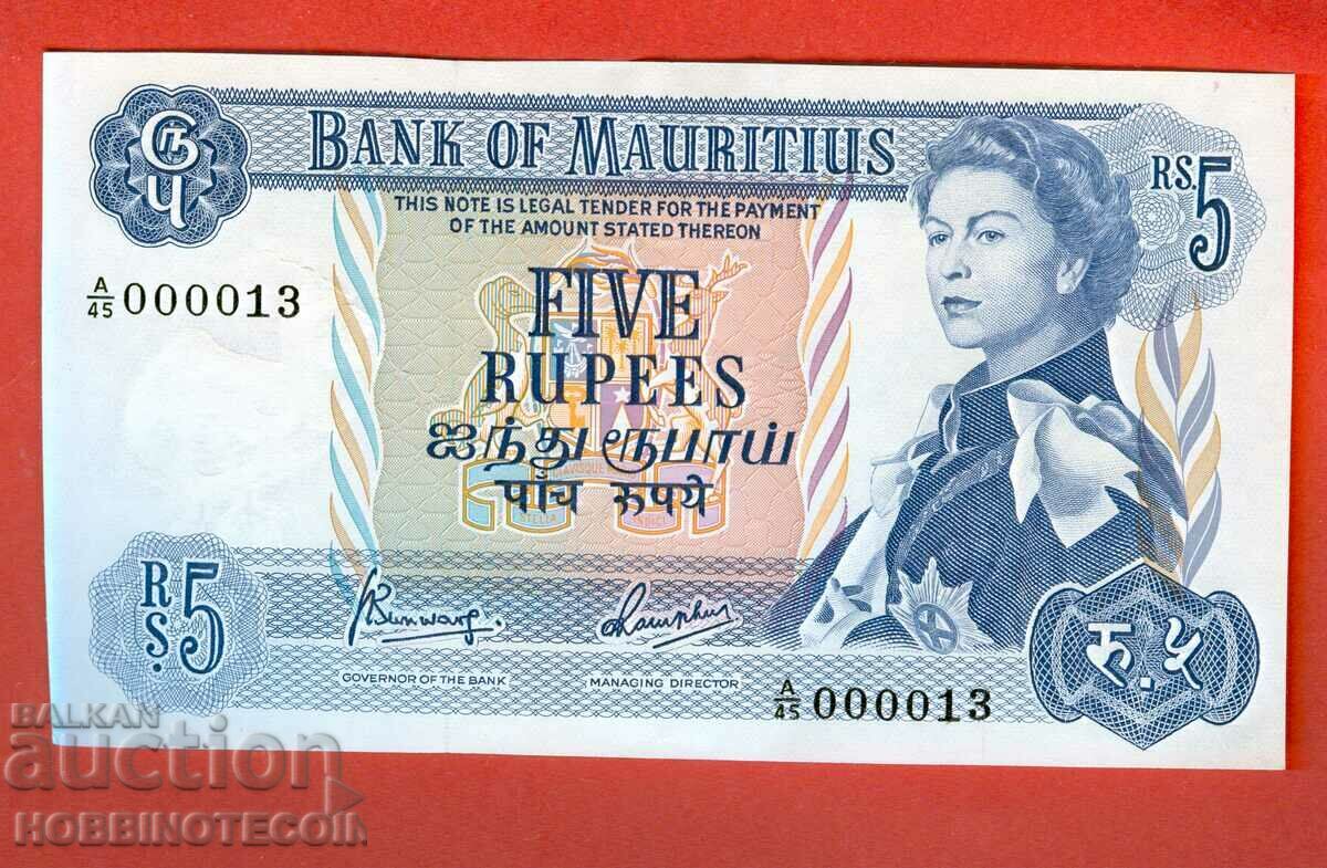 MAURITIUS MAURITIUS 5 Rupees emisiune 1967 N 13 aUNC - UNC