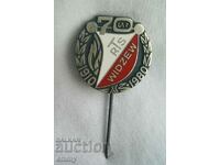 Football badge - 70 years FC "Widzew" Lodz/Widzew Lodz, Poland