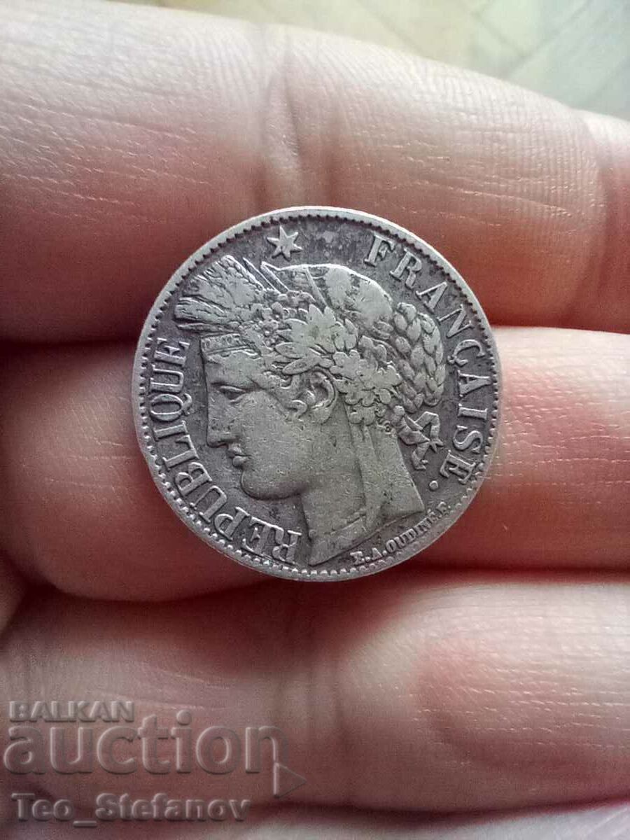 1 Franc 1888 XF+ France Silver