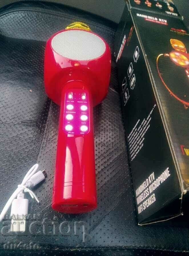 Bluetooth Wireless - karaoke microphone with built-in speaker US with price 30.00 BGN | € 15.34 Bluetooth Wireless - karaoke microphone with built-in speaker US with price 30.00 BGN | € 15.34
