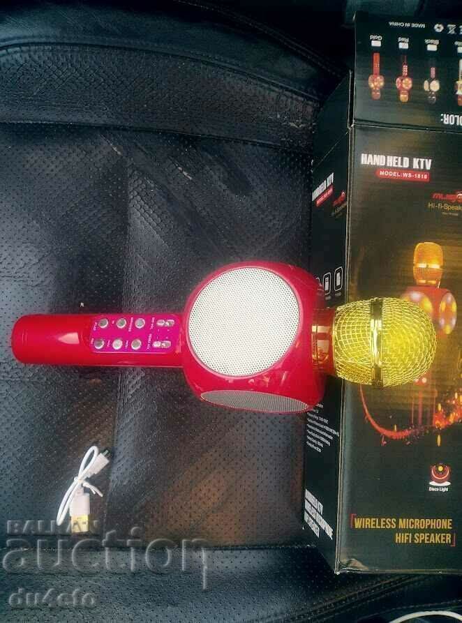 Delivery of Bluetooth Wireless - karaoke microphone with built-in speaker US Delivery of Bluetooth Wireless - karaoke microphone with built-in speaker US