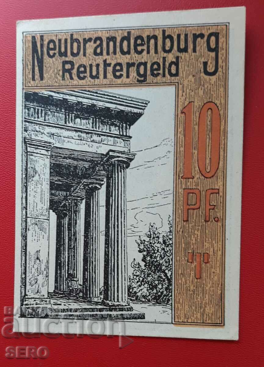 Банкнота-Германия-Мекленбург-Померания-Нойбранденбург-10 пф.