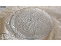 Large crystal tray / platter / hors d'oeuvre - Quartz Factory