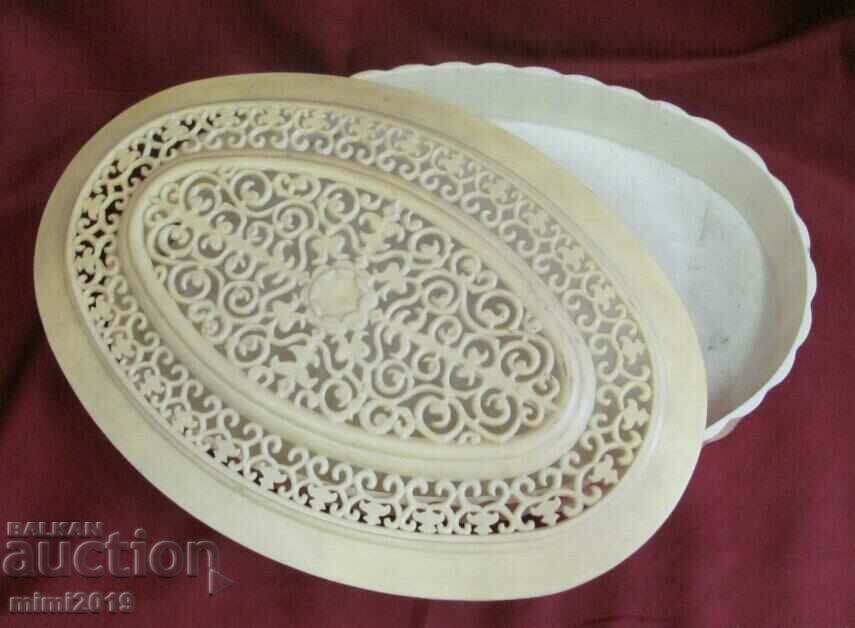 50s Jewelry Box White Bakelite Russia - 5 50s Jewelry Box White Bakelite Russia - 5