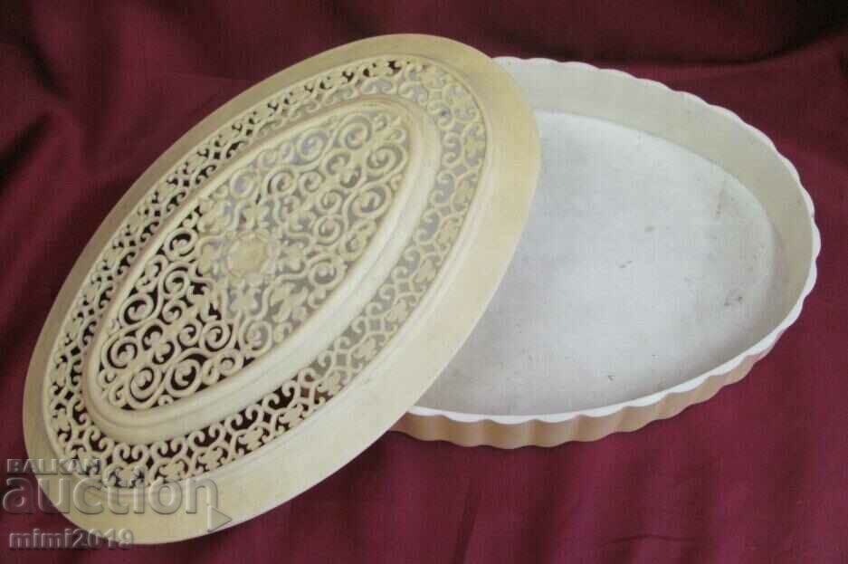 50s Jewelry Box White Bakelite Russia - 6 50s Jewelry Box White Bakelite Russia - 6