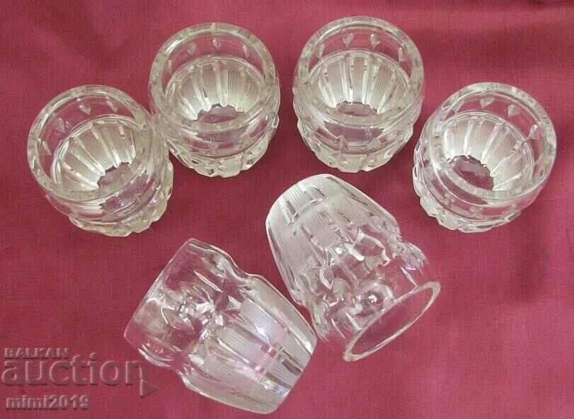 30s Art Deco Crystal Glass 6 pcs. Bohemia glasses - 5 30s Art Deco Crystal Glass 6 pcs. Bohemia glasses - 5