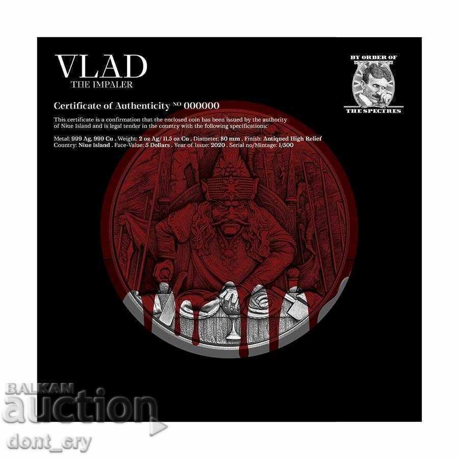 Auction Silver 2+11.5 Oz Count Dracula Vlad the Impaler 2020 Bi-Metal-Max Auction Silver 2+11.5 Oz Count Dracula Vlad the Impaler 2020 Bi-Metal-Max
