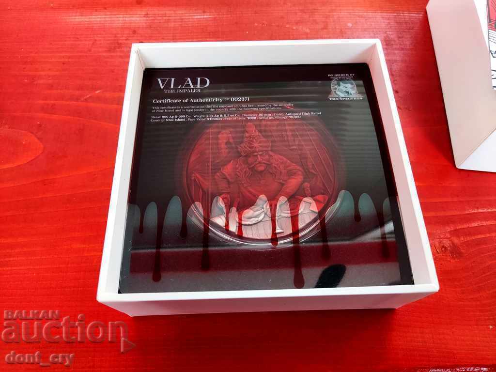 Delivery of Silver 2+11.5 Oz Count Dracula Vlad the Impaler 2020 Bi-Metal-Max Delivery of Silver 2+11.5 Oz Count Dracula Vlad the Impaler 2020 Bi-Metal-Max