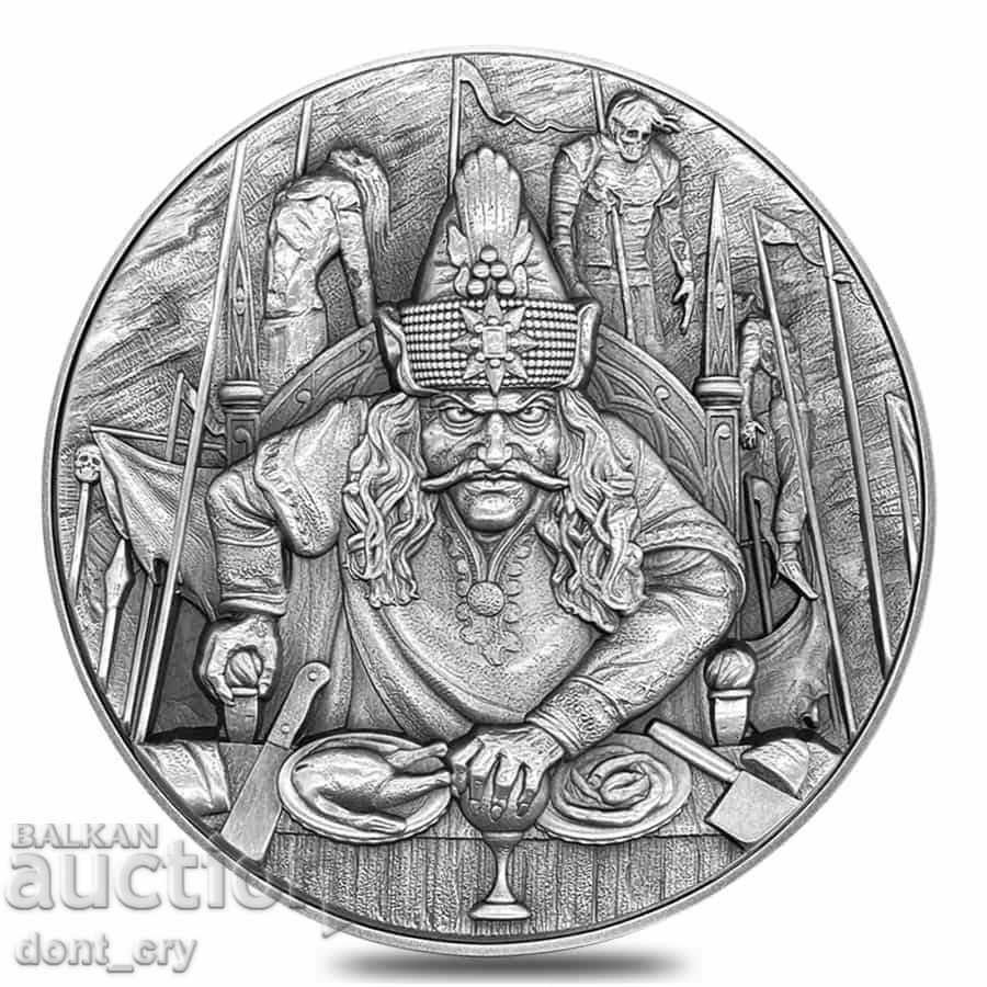 Silver 2+11.5 Oz Count Dracula Vlad the Impaler 2020 Bi-Metal-Max - 6 Silver 2+11.5 Oz Count Dracula Vlad the Impaler 2020 Bi-Metal-Max - 6